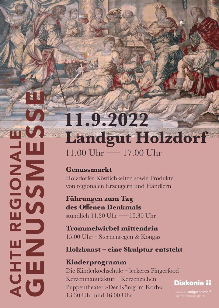 Regionale Genussmesse 2022: Plakat (Diakonie Landgut Holzdorf gGmbH)